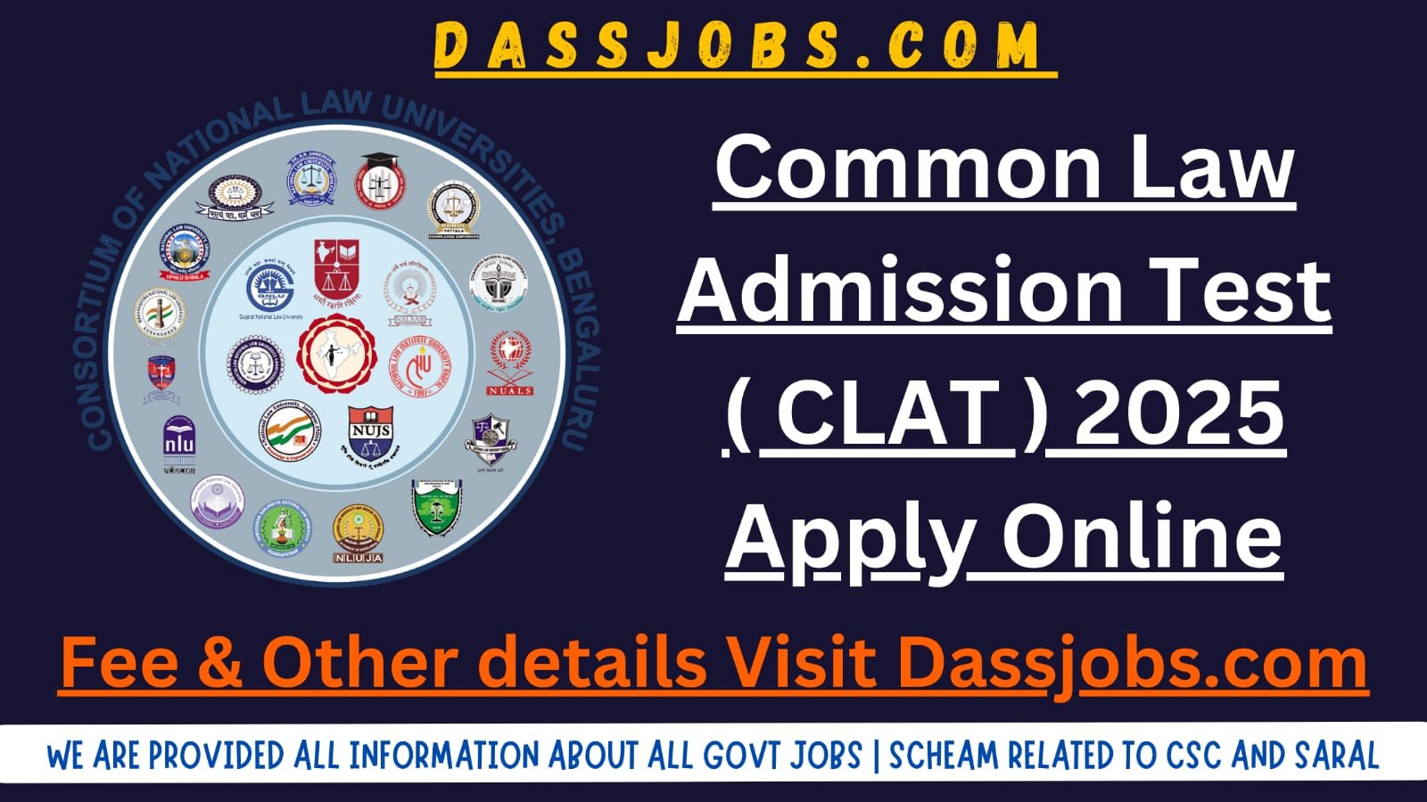 Common Law Admission Test (CLAT) 2025 CLAT 2025 Apply Online