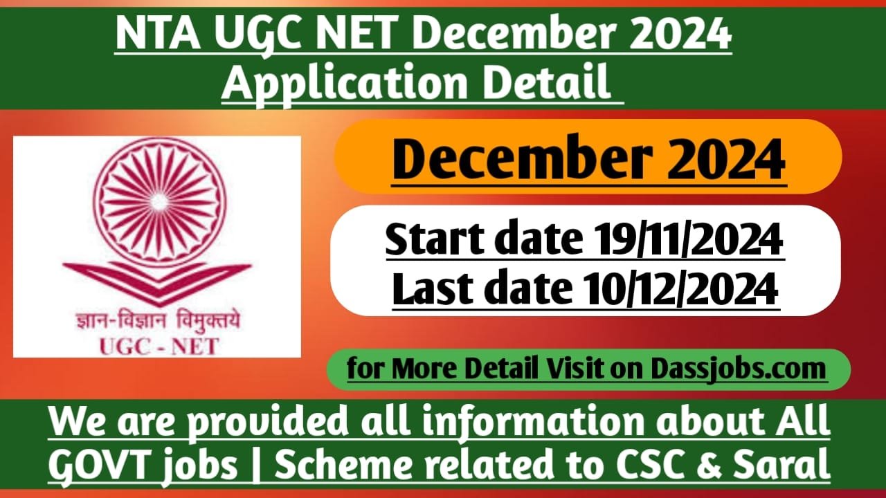 NTA UGC NET December 2024: Application Details, Eligibility, and Exam