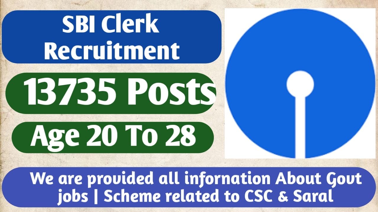 SBI 13735 Post for Clerk Recruitment 2025 Apply Soon