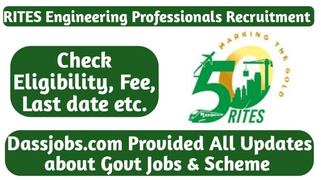 RITES Engineering Professionals Recruitment 2025 Apply Soon for 34 Posts